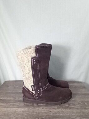 Muk Luks Brown Mid Calf Stacy Boots Size 9